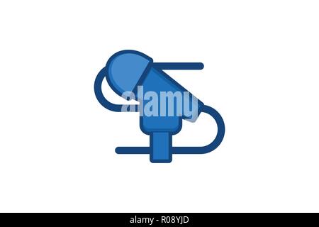 Letter S and microphone Logo Designs Inspiration Isolated on White Background Stock Vector