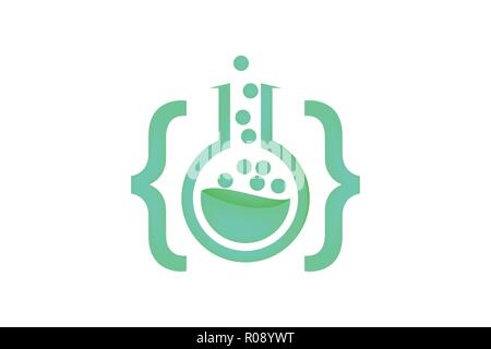 Code Lab Logo Designs Inspiration Isolated on White Background Stock Vector