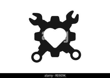 gear and service tool logo Designs Inspiration Isolated on White Background Stock Vector
