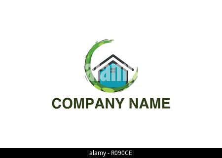 house, eco home logo Designs Inspiration Isolated on White Background Stock Vector