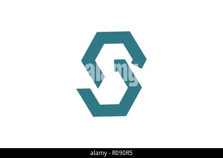 green Letter s modern Logo design inspiration Isolated On white Backgrounds Stock Vector