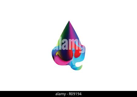 gradient fluid water drop logo Designs Inspiration Isolated on White Background Stock Vector