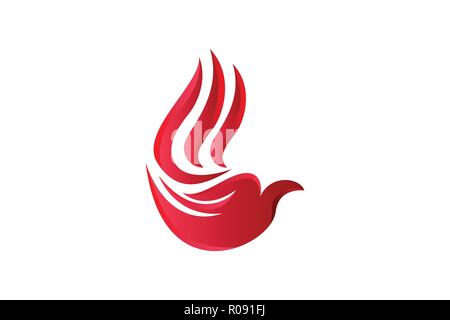 dove logo Designs Inspiration Isolated on White Background Stock Vector