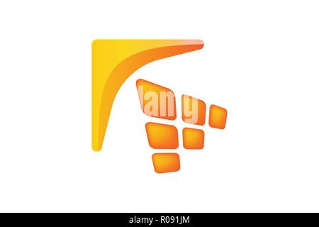 solar panel logo Designs Inspiration Isolated on White Background Stock Vector