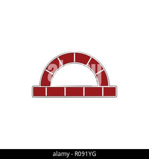 red brick, furnace logo design inspiration Stock Vector