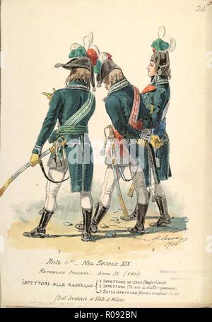 vintage italian army uniform illustration Stock Photo