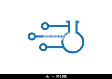 Technology Lab Logo Designs Inspiration Isolated on White Background Stock Vector