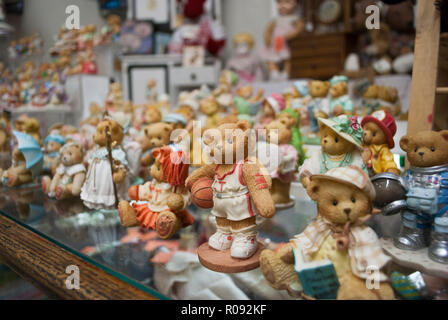 A lot of little toys bear close up. Concept of similarity and uniqueness Stock Photo
