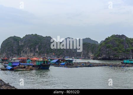 view over the bay in cat ba island, ha long bay, vietnam Stock Photo