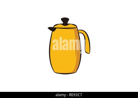 teapot logo icon Designs Inspiration Isolated on White Background Stock Vector