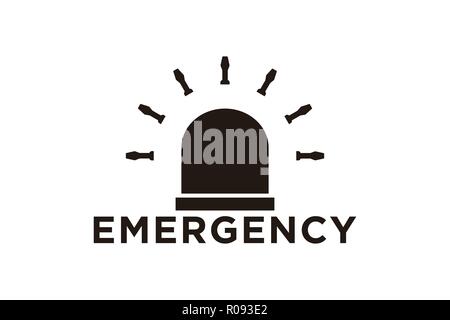 lamp ambulance, emergency logo Designs Inspiration Isolated on White Background Stock Vector