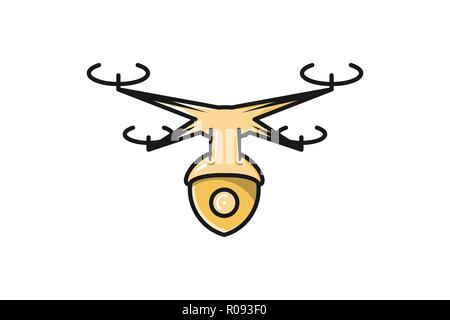 drone logo Designs Inspiration Isolated on White Background Stock Vector
