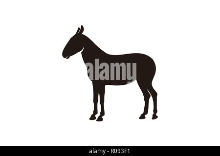 donkey, ox logo Designs Inspiration Isolated on White Background Stock Vector