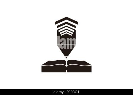 book and podium logo Designs Inspiration Isolated on White Background Stock Vector