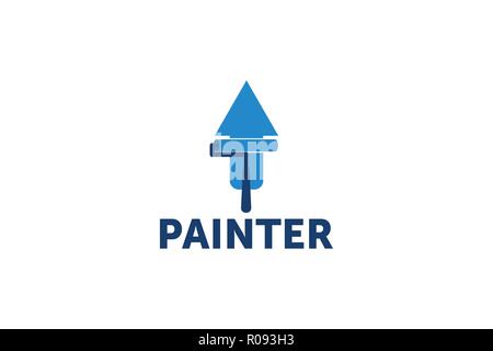 painter logo Designs Inspiration Isolated on White Background Stock Vector