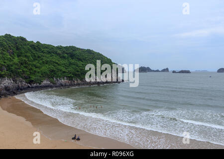 nice beach in cat ba island, ha long bay, vietnam Stock Photo