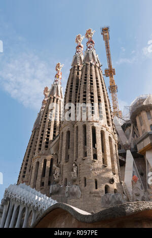The exterior of the Sagrada Familia, Barcelona, Spain Stock Photo