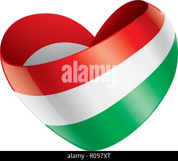 Hungary flag, vector illustration on a white background Stock Vector