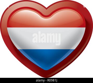 Netherlands flag vector illustration on a white background Stock Netherlands flag vector illustration on a white background Stock
