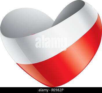 Poland flag, vector illustration on a white background Stock Vector