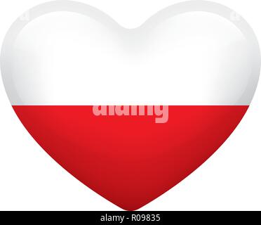 Poland flag, vector illustration on a white background Stock Vector