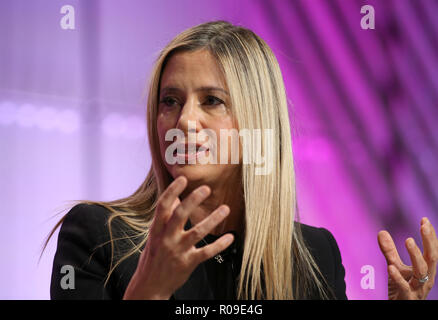 Los Angeles, Ca, USA. 2nd Nov, 2018. Mira Sorvino, at TheWrap's Power Women's Summit Inside at the InterContinental Hotel in Los Angeles, California on November 2, 2018. Credit: Faye Sadou/Media Punch/Alamy Live News Stock Photo