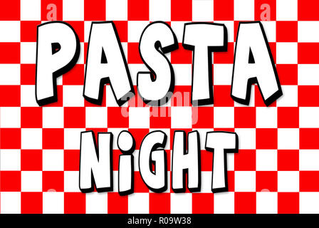 Assortment of Italian red and white checked background ideal for menus and signs.   Text on some, Pizza, Pasta Night, Menu, Italian Menu.  Graphic Stock Photo