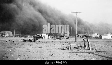 Dust Storm, Baca County, Colorado, USA, D.L. Kernodle, Farm Security Administration, April 14, 1935 Stock Photo