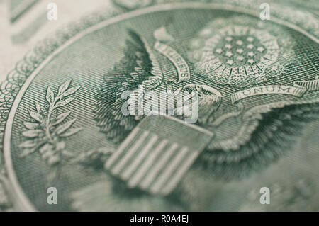 one dollar bill back eagle