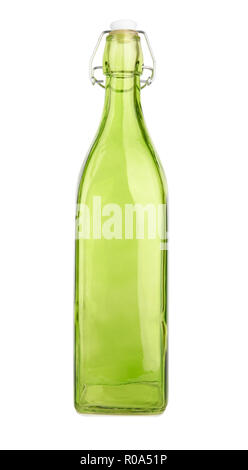 empty bottle with cap isolated on white background Stock Photo