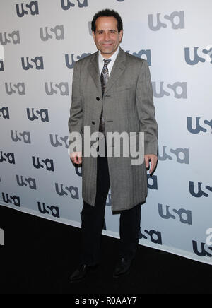 Tony Shalhoub arriving at the USA Networks 2008 Los Angeles Upfront event held a Craft in Century City, Ca. April 3, 2008.  full length eye contact smile07 ShalhoubTony 07 Red Carpet Event, Vertical, USA, Film Industry, Celebrities,  Photography, Bestof, Arts Culture and Entertainment, Topix Celebrities fashion /  Vertical, Best of, Event in Hollywood Life - California,  Red Carpet and backstage, USA, Film Industry, Celebrities,  movie celebrities, TV celebrities, Music celebrities, Photography, Bestof, Arts Culture and Entertainment,  Topix, vertical, one person,, from the year , 2008, inquir Stock Photo