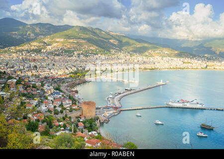 Cityscape of Alanya, Turkey Stock Photo