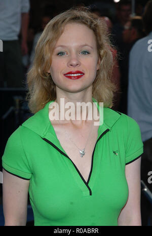 Thora Birch arriving at the i,Robot Premiere at the Westwood Village in Los Angeles. July 7, 2004. BirchThora079 Red Carpet Event, Vertical, USA, Film Industry, Celebrities,  Photography, Bestof, Arts Culture and Entertainment, Topix Celebrities fashion /  Vertical, Best of, Event in Hollywood Life - California,  Red Carpet and backstage, USA, Film Industry, Celebrities,  movie celebrities, TV celebrities, Music celebrities, Photography, Bestof, Arts Culture and Entertainment,  Topix, headshot, vertical, one person,, from the year , 2004, inquiry tsuni@Gamma-USA.com Stock Photo