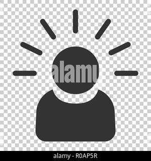 Mind people icon in flat style. Human frustration vector illustration on isolated background. Mind thinking business concept. Stock Vector