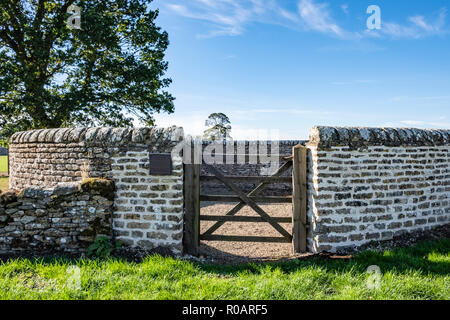 Restored Pinfold in the North Yorkshire Village of Hutton Buscel Stock Photo