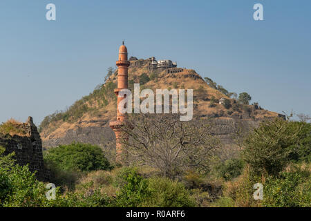 Daulatabad Hilltop Fort, near Aurangabad, Maharashtra, India Stock Photo