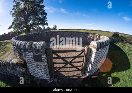 Restored Pinfold in the North Yorkshire Village of Hutton Buscel Stock Photo