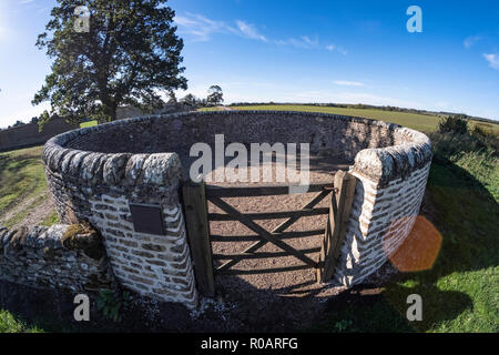 Restored Pinfold in the North Yorkshire Village of Hutton Buscel Stock Photo