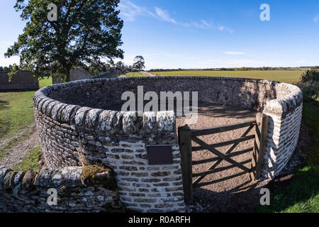 Restored Pinfold in the North Yorkshire Village of Hutton Buscel Stock Photo