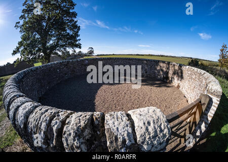 Restored Pinfold in the North Yorkshire Village of Hutton Buscel Stock Photo