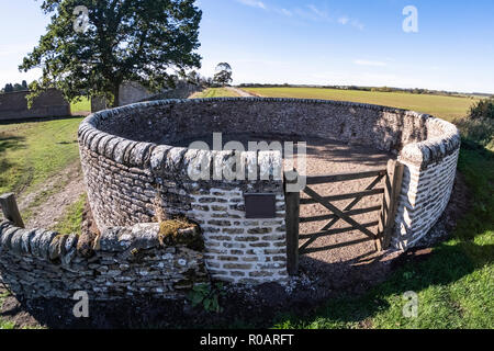 Restored Pinfold in the North Yorkshire Village of Hutton Buscel Stock Photo