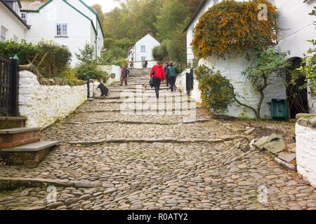 The small heritage fishing village of Clovelly in Devon UK Stock Photo