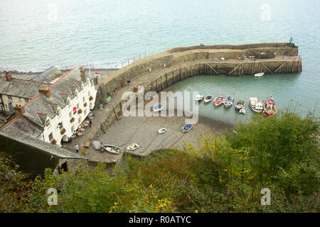 The small heritage fishing village of Clovelly in Devon UK Stock Photo