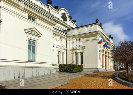 SOFIA, BULGARIA - MARCH 17, 2018: National Assembly in city of Sofia, Bulgaria Stock Photo