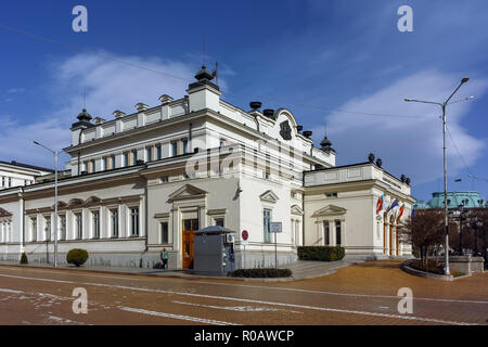 SOFIA, BULGARIA - MARCH 17, 2018: National Assembly in city of Sofia, Bulgaria Stock Photo