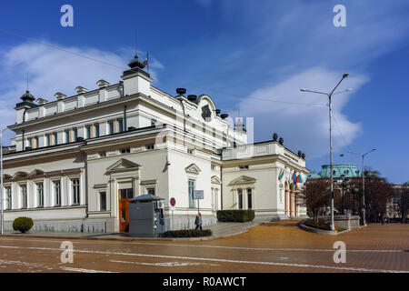 SOFIA, BULGARIA - MARCH 17, 2018: National Assembly in city of Sofia, Bulgaria Stock Photo