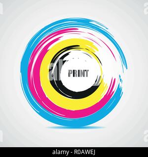 illustration of cmyk printing color circle vector EPS10 Stock Vector