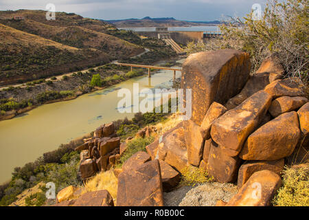 Gariep dam on the Orange river in South Africa Stock Photo