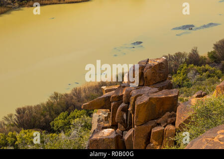 Gariep dam on the Orange river in South Africa Stock Photo