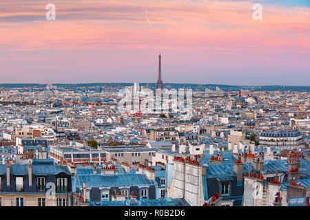 Sunrise in Paris, France Stock Photo